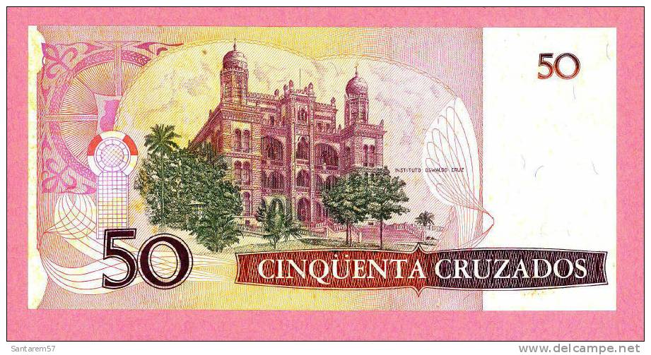 Billet De Banque Nota Banknote Bill 50 CINQUENTA CRUZADOS BRESIL BRAZIL - Brasile