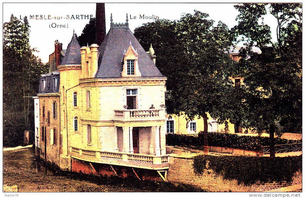 61  Cpa LA MELE (MESLE) SUR SARTHE.  LE MOULIN. - Le Mêle-sur-Sarthe