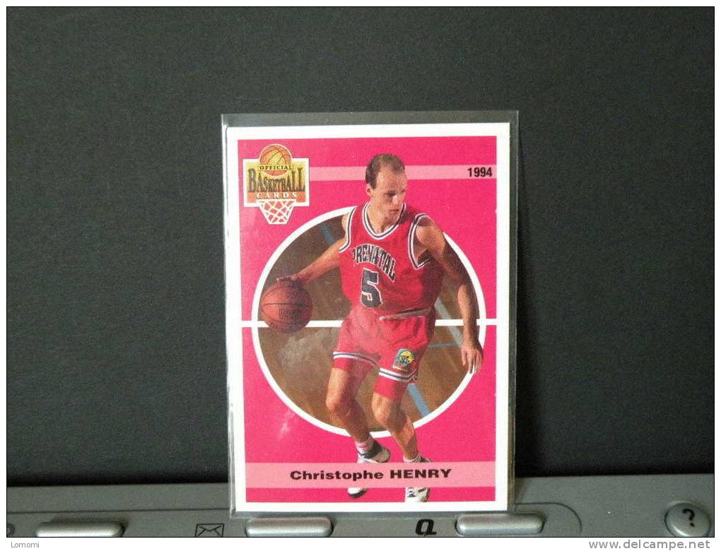 Carte  Basketball  1994 -  Le Mans -  Christophe HENRY  - N° 51 - 2scan - Habillement, Souvenirs & Autres