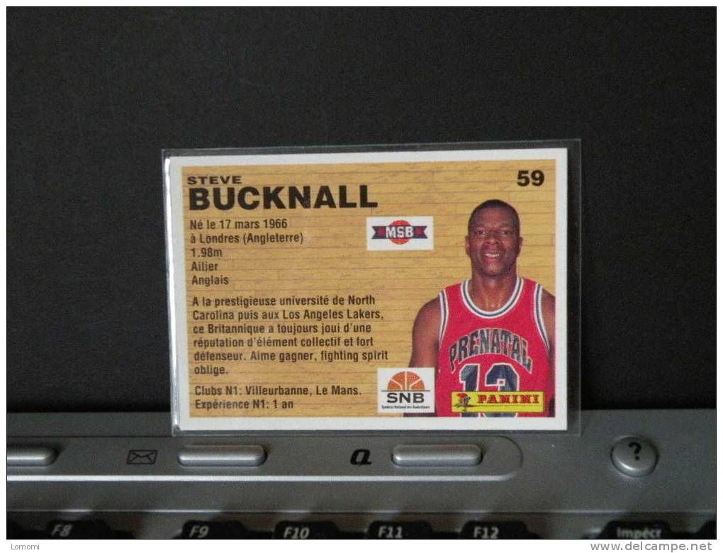 Carte  Basketball  1994 -  Villeurbanne, Le Mans -  Stede BUCKNALL  - N° 59 - 2scan - Uniformes, Recordatorios  & Misc