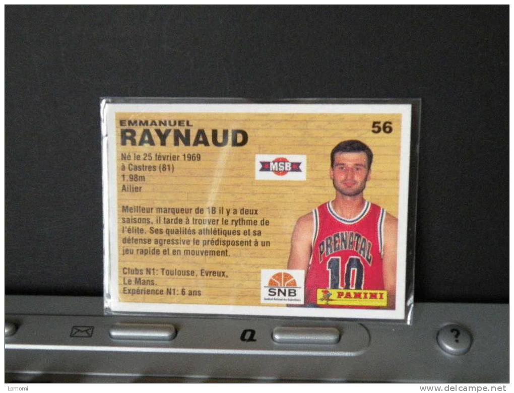 Carte  Basketball  1994 -  Toulouse, Evreux -  Emmanuel RAYNAUD  - N° 56 - 2scan - Habillement, Souvenirs & Autres