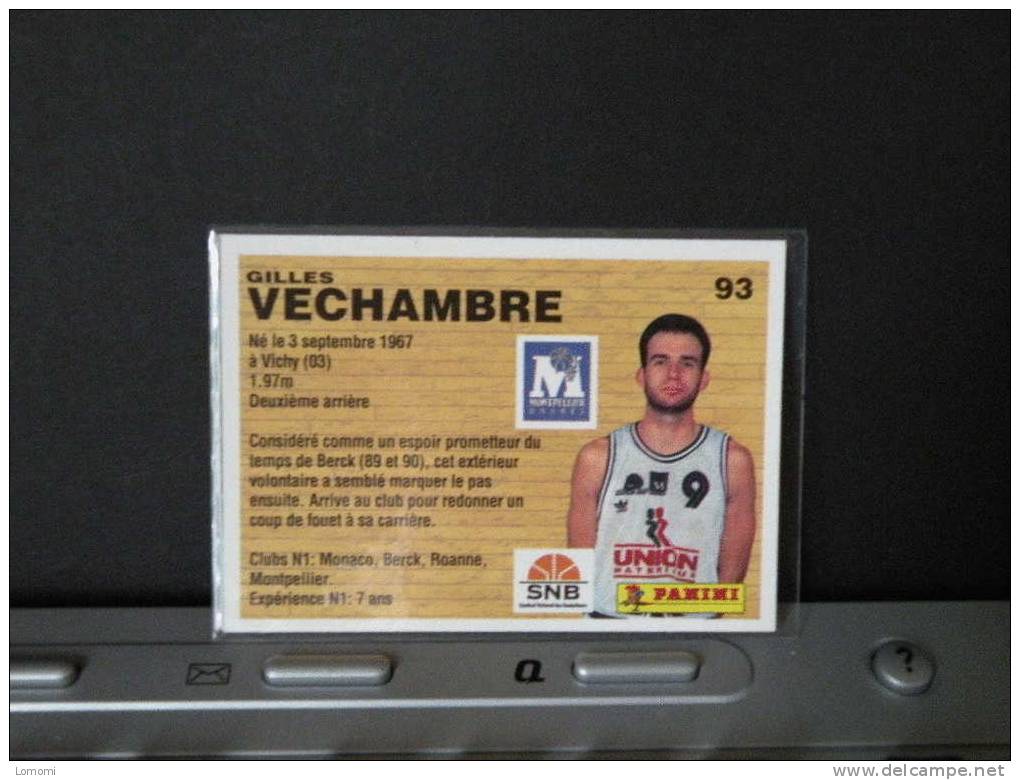 Carte  Basketball  1994 -  Montpellier-  Gilles VECHAMBRE   - N° 93 - 2scan - Kleding, Souvenirs & Andere