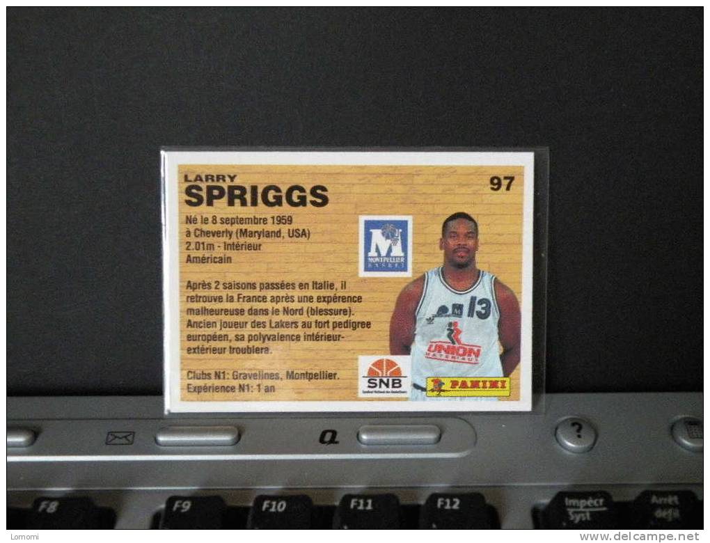 Carte  Basketball  1994 -  Montpellier-  Larry SPRIGGS  - N° 97 - 2scan - Uniformes, Recordatorios  & Misc