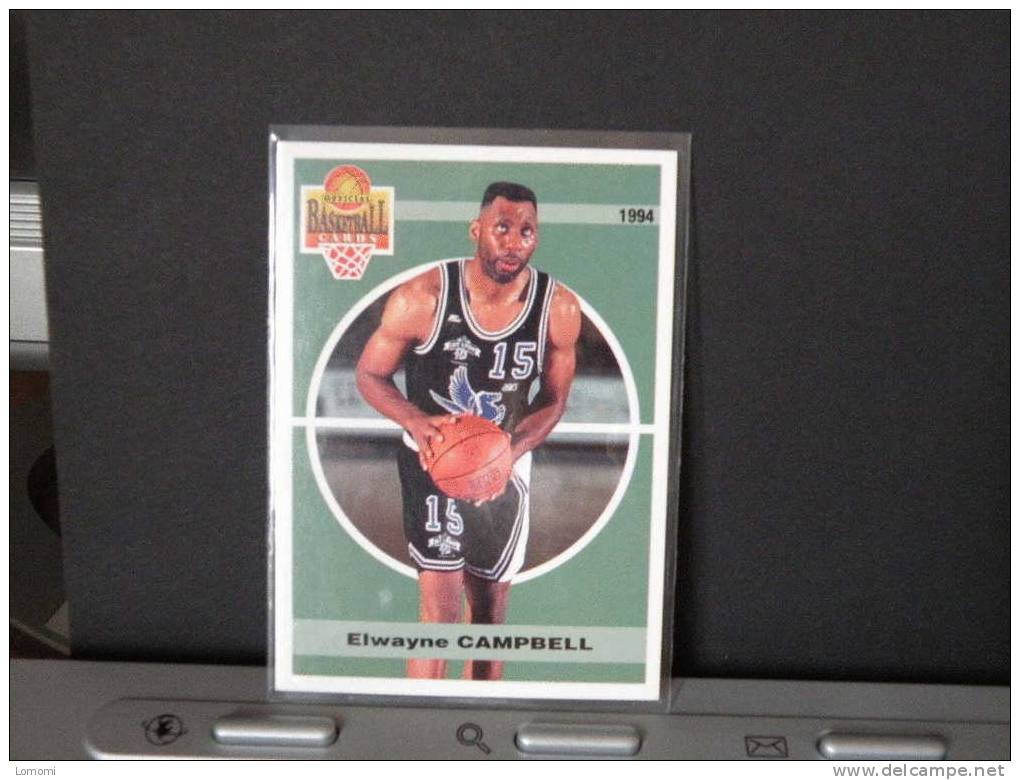 Carte  Basketball  1994 - LYON-  Elwayne CAMPBELL - N° 89 - 2scan - Habillement, Souvenirs & Autres