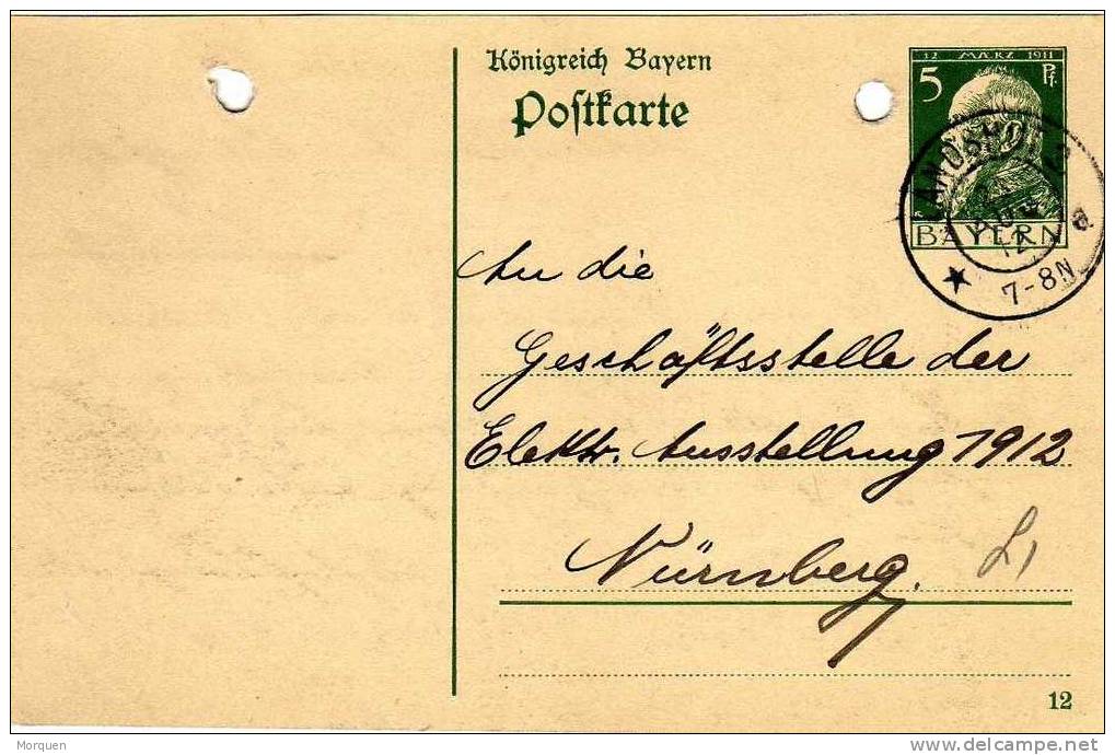 2800. Entero Postal LANDSHUT ( Baviera) 1912 - Entiers Postaux