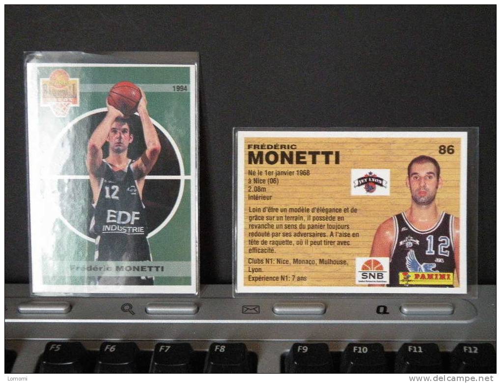 Carte  Basketball  1994 - LYON-  Frédéric MONETTI - N° 86 - 2scan - Abbigliamento, Souvenirs & Varie