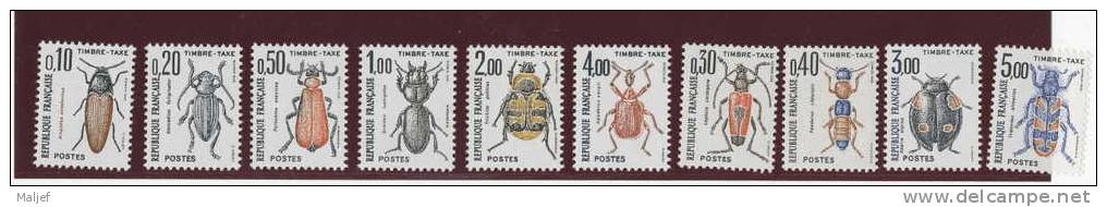 103 à 112  SERIE INSECTES 1982 - 1960-.... Mint/hinged