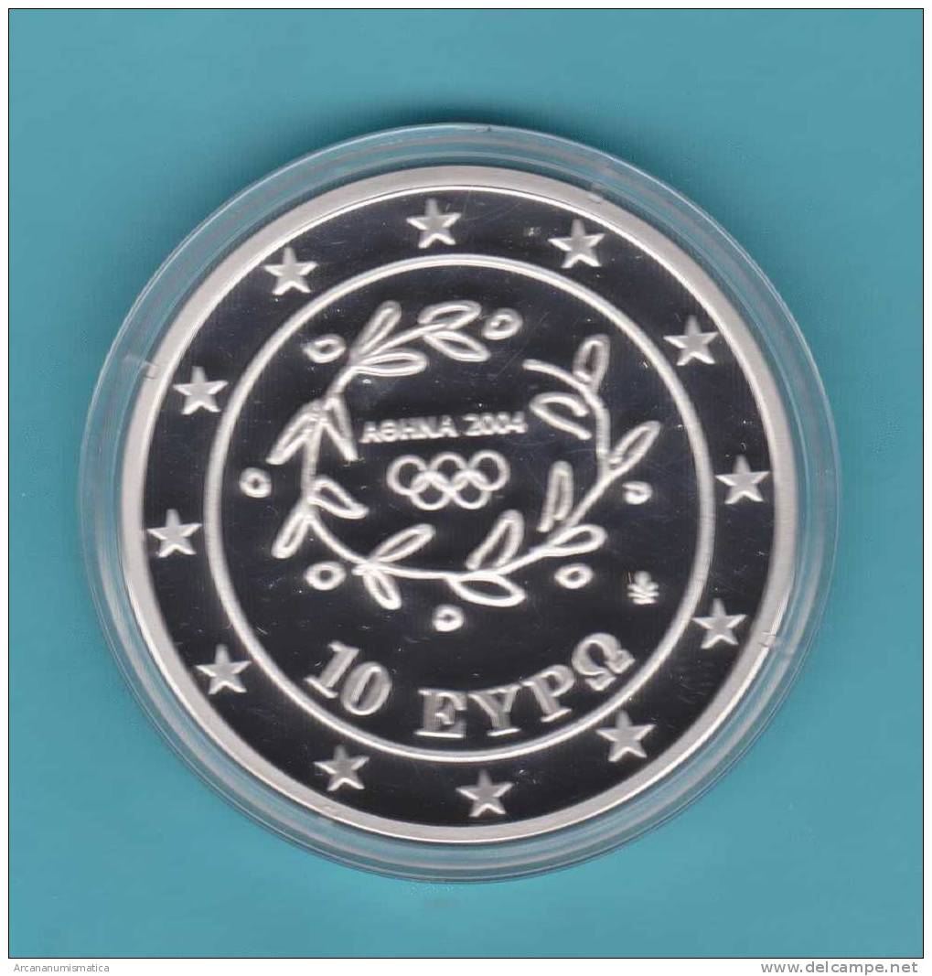 GRECIA / GREECE  10 €uros PLATA/SILVER PROOF  "OLIMPIADAS"    DL-7224 - Griekenland