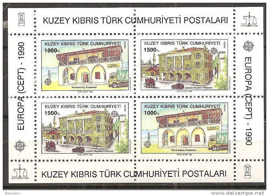 TurkishCyprus1990: Block8mnh** - 1990