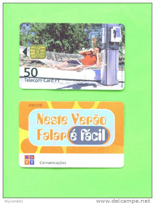 PORTUGAL - Chip Phonecard/Man In Hammock - Portugal