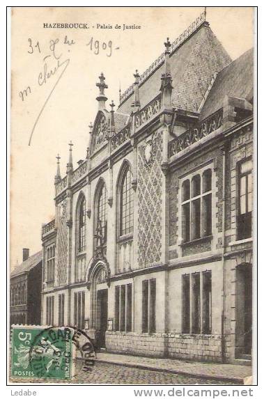L157 - HAZEBROUCK: Le Palais De Justice 1909 - Hazebrouck