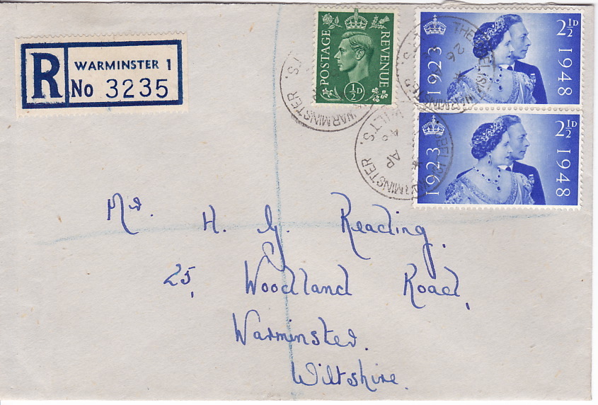 1948  Silver Wedding  Registered Cover - ....-1951 Pre Elizabeth II