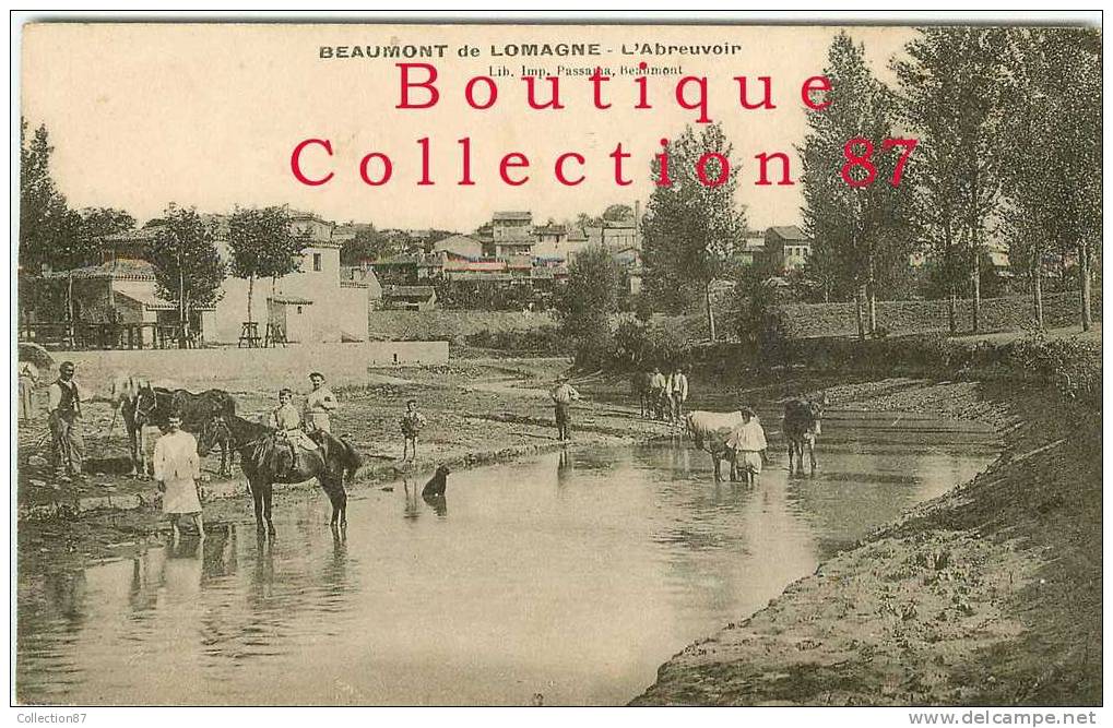 82 - TARN & GARONNE - BEAUMONT De LOMAGNE - L'ABREUVOIR - DOS VISIBLE - Beaumont De Lomagne