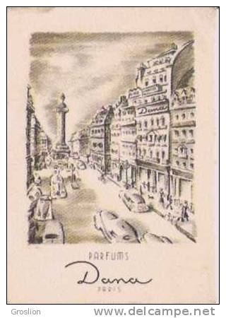 PARFUMS DANA PARIS CARTE PARFUMEE ANCIENNE (AU VOODOO) - Anciennes (jusque 1960)