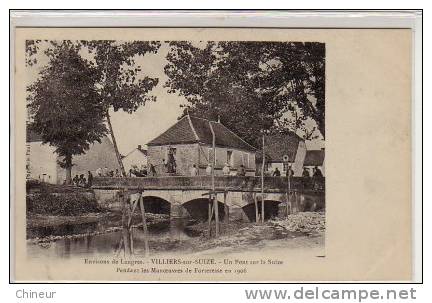 VILLIERS SUR SUIZE UN PONT SUR LA SUIZE EN 1906 - Autres & Non Classés