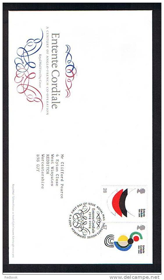 2004 GB FDC First Day Cover - Anglo French - Entente Cordiale -  Ref 473 - 2001-2010 Decimal Issues