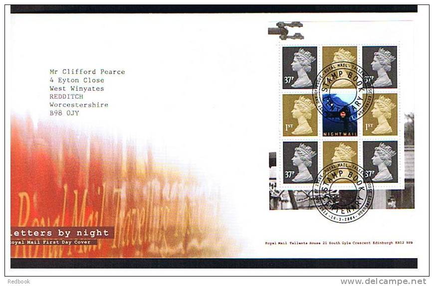 2004 GB FDC First Day Cover - Letters By Night - Presitge Booklet Pane - Ref 474 - 2001-2010 Decimal Issues