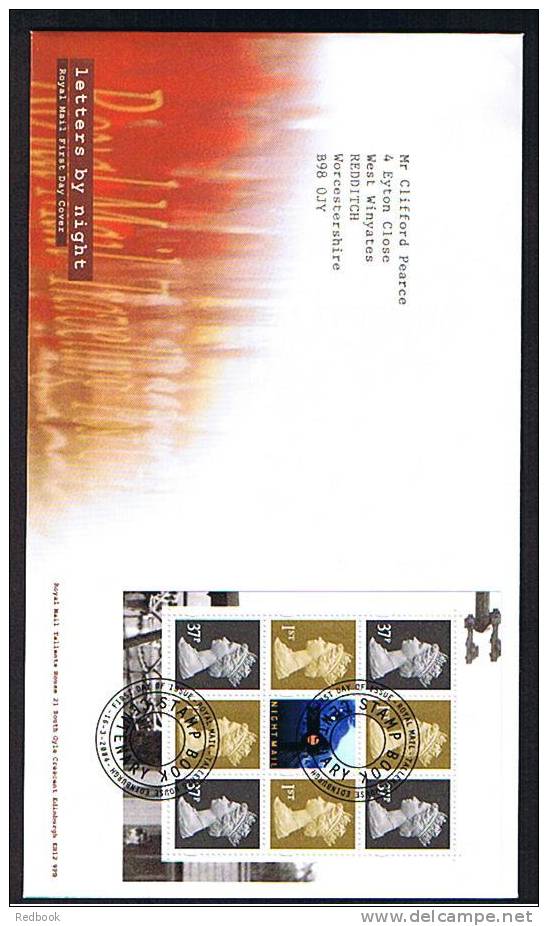 2004 GB FDC First Day Cover - Letters By Night - Presitge Booklet Pane - Ref 474 - 2001-2010 Decimal Issues