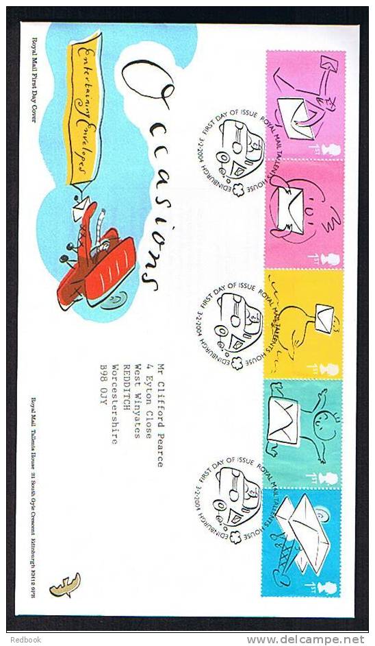 2004 GB FDC First Day Cover - Occasions - Entertaining Envelopes - Ref 474 - 2001-2010 Decimal Issues