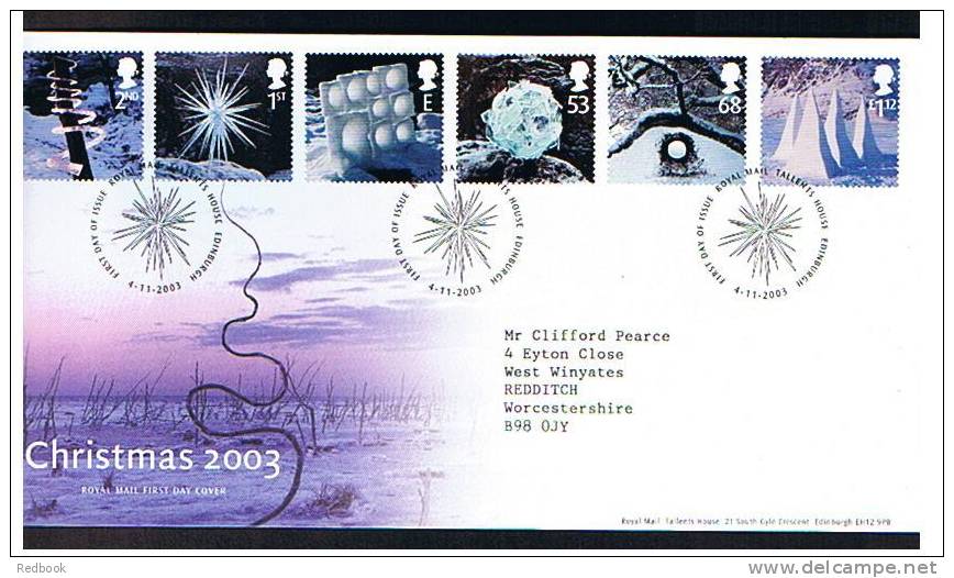 2003 GB FDC First Day Cover - Christmas - Ref 474 - 2001-2010 Dezimalausgaben