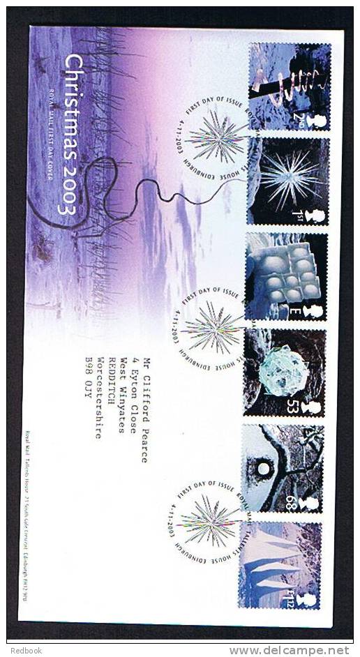 2003 GB FDC First Day Cover - Christmas - Ref 474 - 2001-2010 Dezimalausgaben