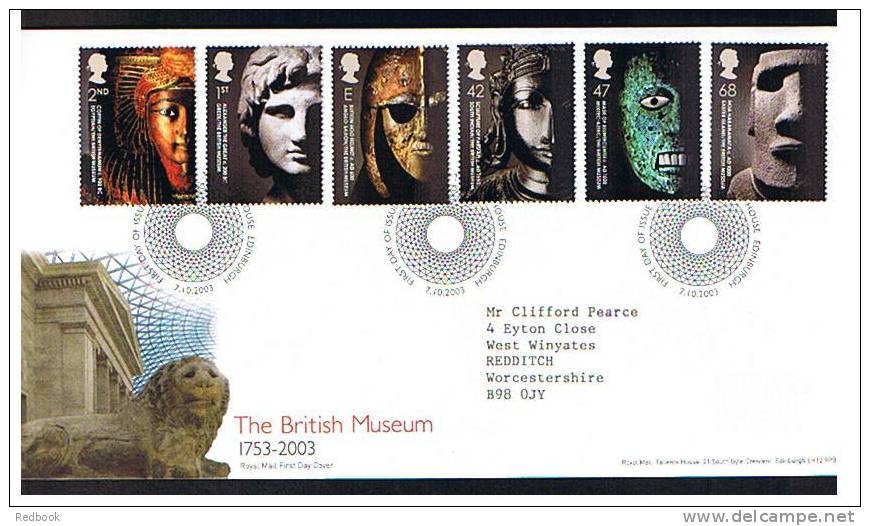 2003 GB FDC First Day Cover - British Museum - Ref 474 - 2001-2010 Decimal Issues