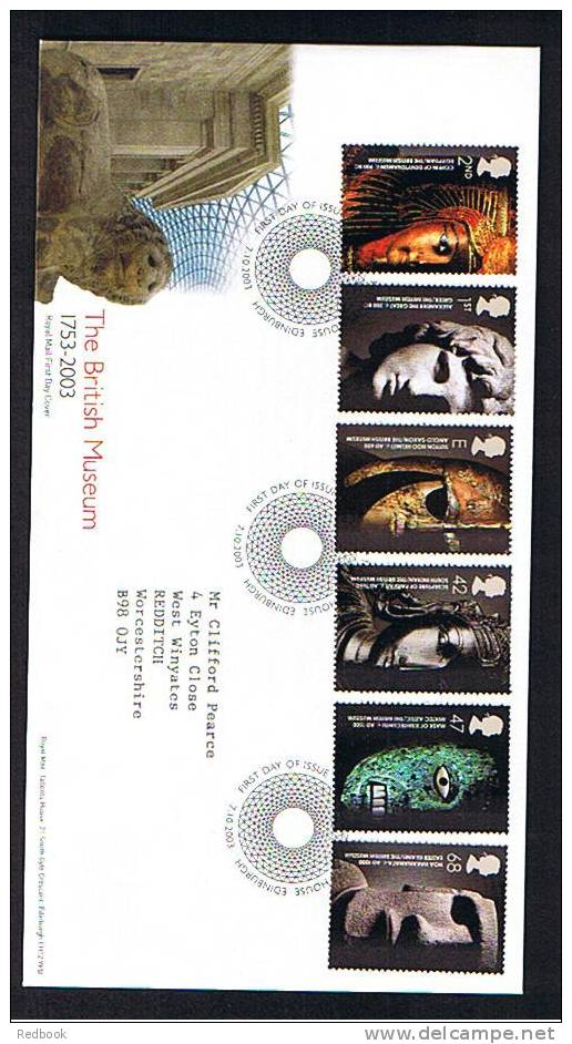 2003 GB FDC First Day Cover - British Museum - Ref 474 - 2001-2010 Decimal Issues