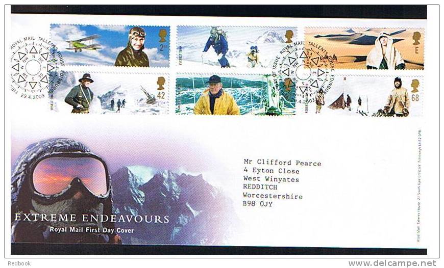 2003 GB FDC First Day Cover - Extreme Endeavours - Ref 474 - 2001-2010 Dezimalausgaben