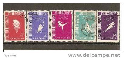 RumMi.Nr.1598-1602/ 1956, Olympiade Melbourne O - Sommer 1956: Melbourne