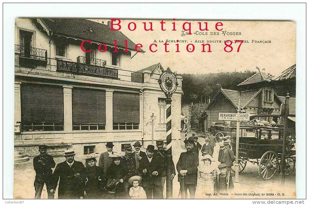 88 - LA SCHLUCHT - HOTEL FRANCAIS - DOUANE - DOUANIER - DOS VISIBLE - Customs