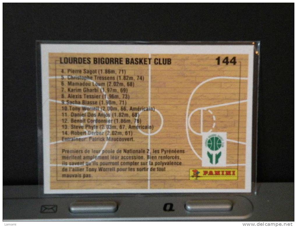 Carte  Basketball  1994, équipe Lourdes Bigorre Basket Club - N° 144 - 2scan - Abbigliamento, Souvenirs & Varie