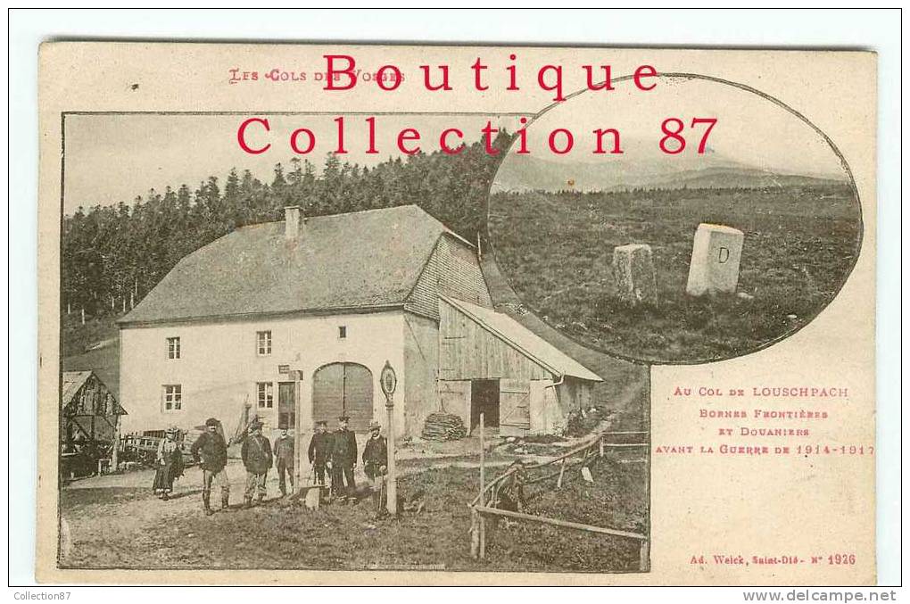 88 - COL De LOUSCHPACH - BORNE FRONTIERE - DOUANE - DOUANIER FRANCAIS Et ALLEMAND - DOS VISIBLE - Douane