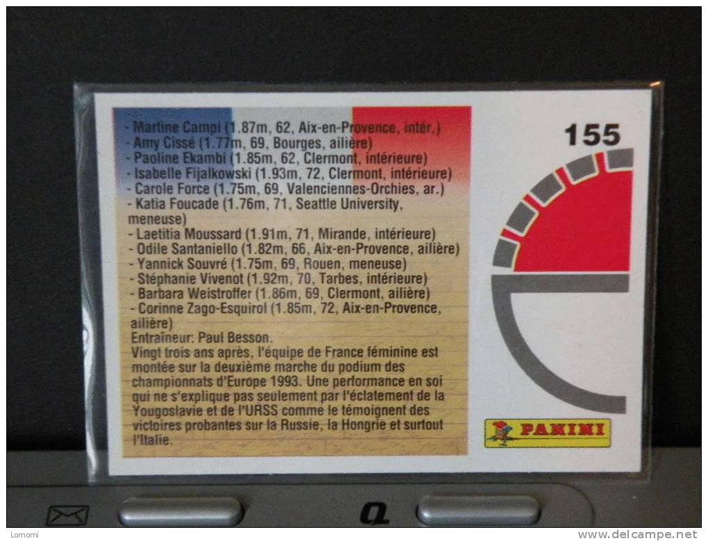 Carte  Basketball, équipe De France 1993  Basket  Féminin - N° 155 - 2scan - Uniformes, Recordatorios & Misc