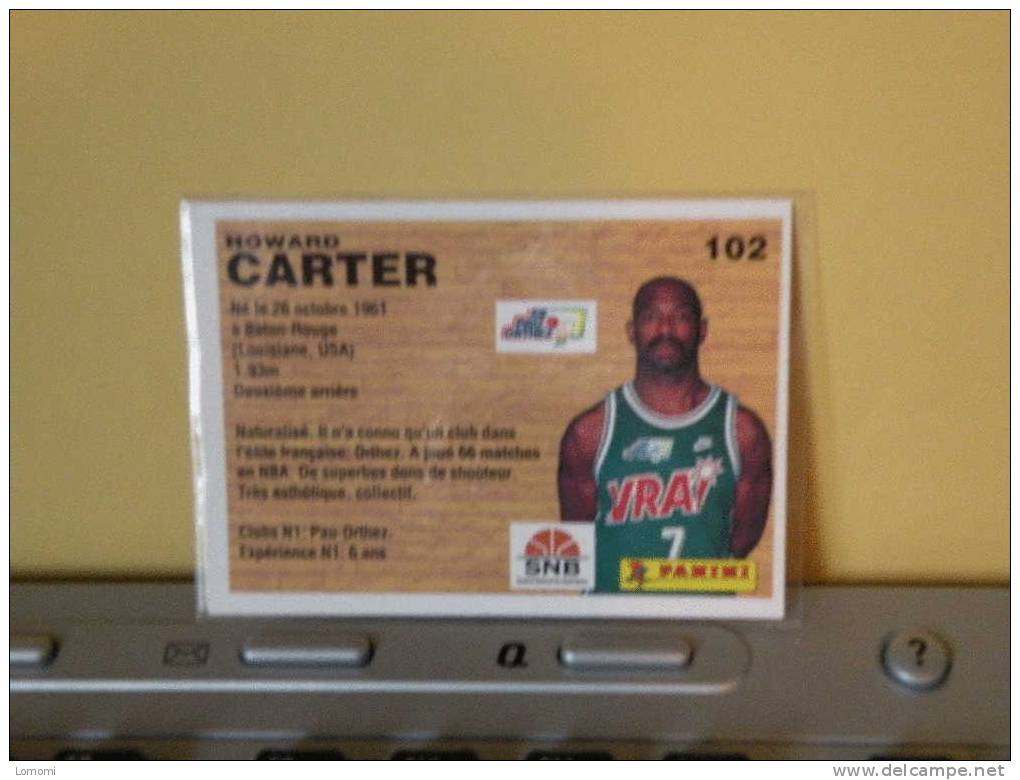 Carte  Basketball, 1994 équipe Pau Orthez - Howard CARTER  - N° 102  - 2scan - Habillement, Souvenirs & Autres