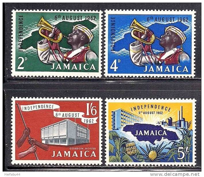 Jamaica    Independence   Set   SC# 181-84 MNH** - Giamaica (1962-...)