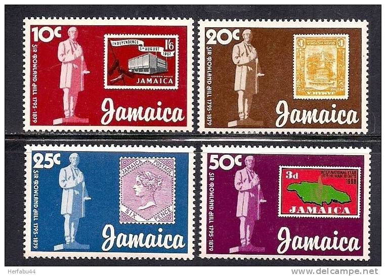 Jamaica        "Stamps On Stamps"         Set    SC# 457-60  MNH** - Giamaica (1962-...)