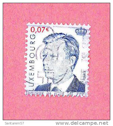 Timbre Oblitéré Used Stamp Selo Carimbado Grand-Duc Henri 0,07 EUR LUXEMBOURG - Other & Unclassified