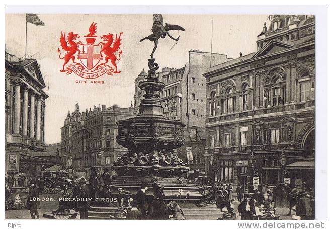 London  Piccadilly Circus City Arms Domine Dirice Nos Raphael Tuck & Son  Serie - Piccadilly Circus