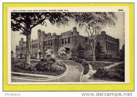 1920s Photo-Gloss New Tupper Lake High School, Tupper Lake, NY. - Adirondack