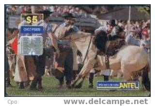 # URUGUAY Tc47a Semana Criolla $5 Sc7 04.99 -animal,horse,cheval- Tres Bon Etat - Uruguay