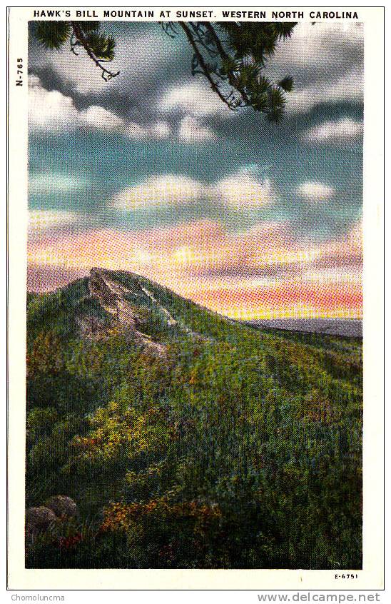 USA Hawk's Bill Mountain At Sunset Western North Carolina Mountains Peak Indians - Otros & Sin Clasificación
