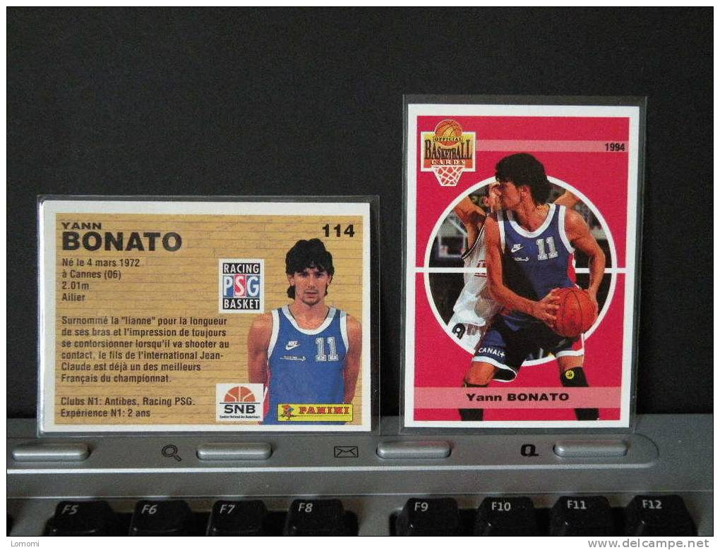 Carte  Basketball, 1994 équipe - RACING PSG - Yann BONATO - N° 114 - 2scan - Bekleidung, Souvenirs Und Sonstige