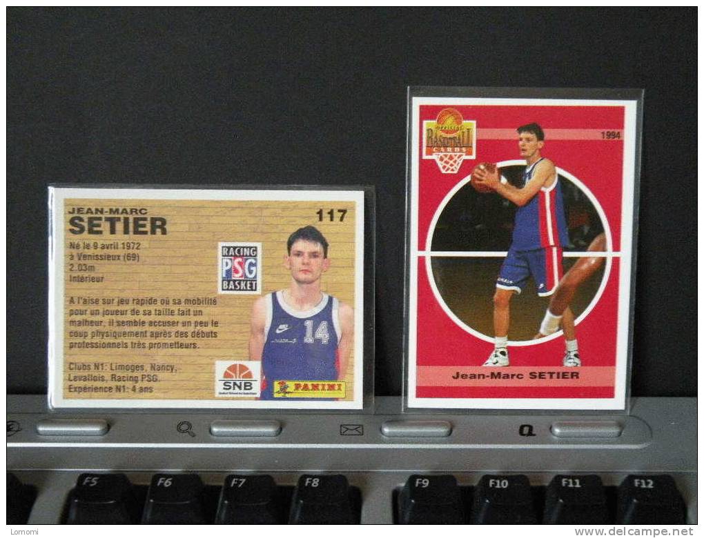 Carte  Basketball, 1994 équipe - RACING PSG - Jean Marc SETIER - N° 117 - 2scan - Bekleidung, Souvenirs Und Sonstige