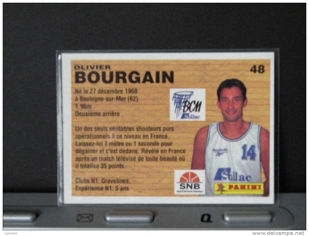 Carte  Basketball, 1994 équipe - Gravelines Sollac - Olivier Bourgain - N° 48 - 2scan - Apparel, Souvenirs & Other