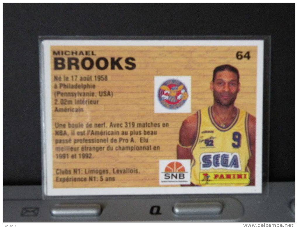 Carte  Basketball, 1994 équipe - Levallois - Michael BROOKS - N° 64 - 2scan - Habillement, Souvenirs & Autres
