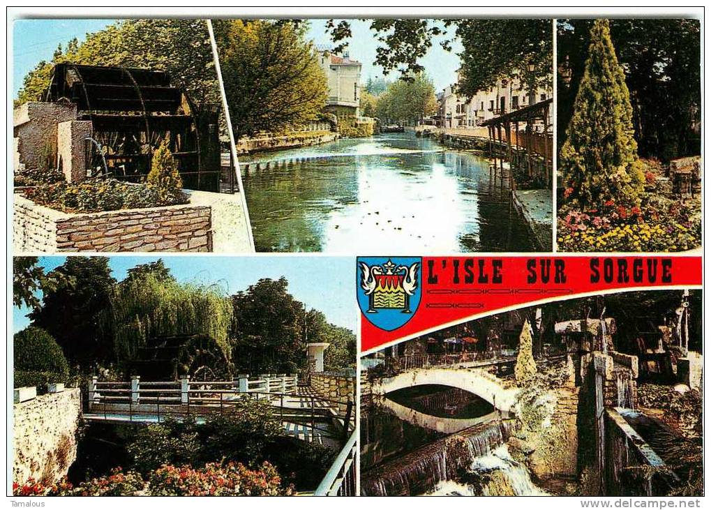 84 - VAUCLUSE - L'ISLE Sur SORGUE - BLASON - Souvenirs De La "VENISE COMTADINE" - MULTIVUES - ROUE à AUBES - - L'Isle Sur Sorgue