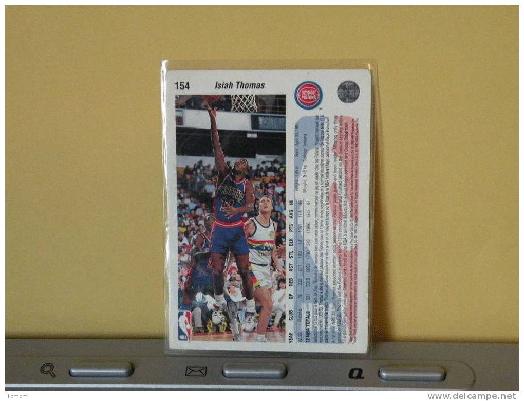 *Carte  Basketball, 1992/93 équipe - Détroit Pistons - Isial Thomas - N° 154 - 2scan - Detroit Pistons