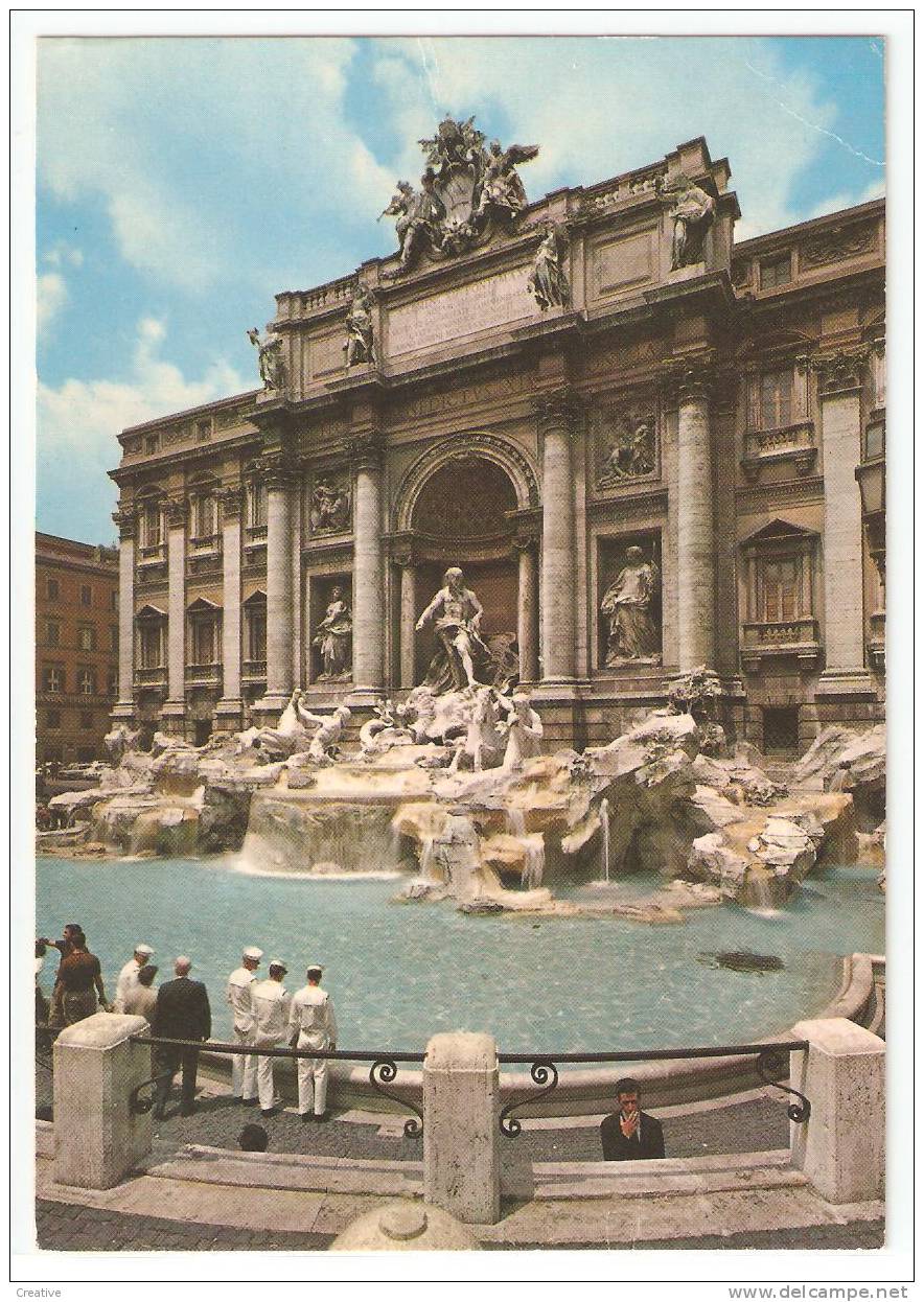 ROMA.1970 Fontana Di Trevi  (pliés) - Fontana Di Trevi