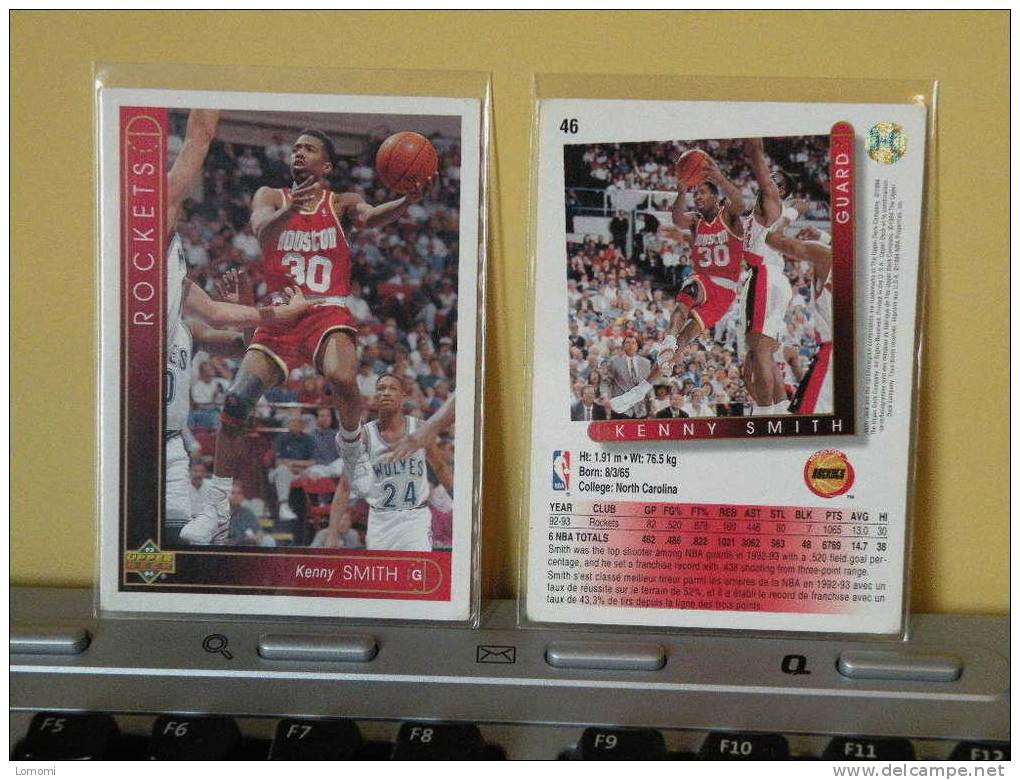 Carte  Basketball, 1992/93/94 - Kenny Smith - N° 46 - 2scan - Houston Rockets