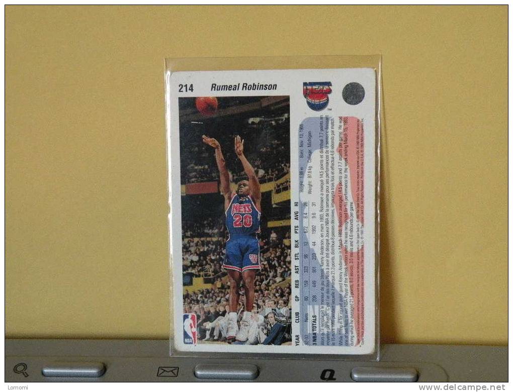 Carte  Basketball, 1992/93/94 - Ruméal Robinson - N° 214 - 2 Scan - New Jersey Nets